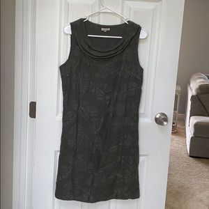 Gray linen dress